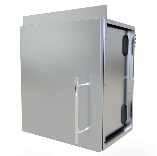 Sunstone 18" Upper Wall Left Swing Door Cabinet showcasing its modern design and durable 304 stainless steel structure.