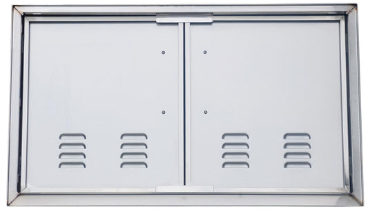 Sunstone Signature Series 36" Double Access Door featuring beveled frame and strong construction for outdoor kitchens.