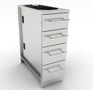 Sunstone 12" 4 Multi Drawer Base Cabinet