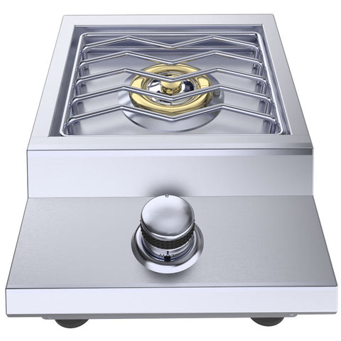 Sunstone Ruby Series 13" Versa Single Side Burner SUN13VSB - 15,000 BTUs, Countertop or Drop-In
