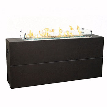 American Fyre Designs Milan 32” Firetable showcased in a cozy outdoor setting, perfect for creating a warm ambiance for meals and cocktails.