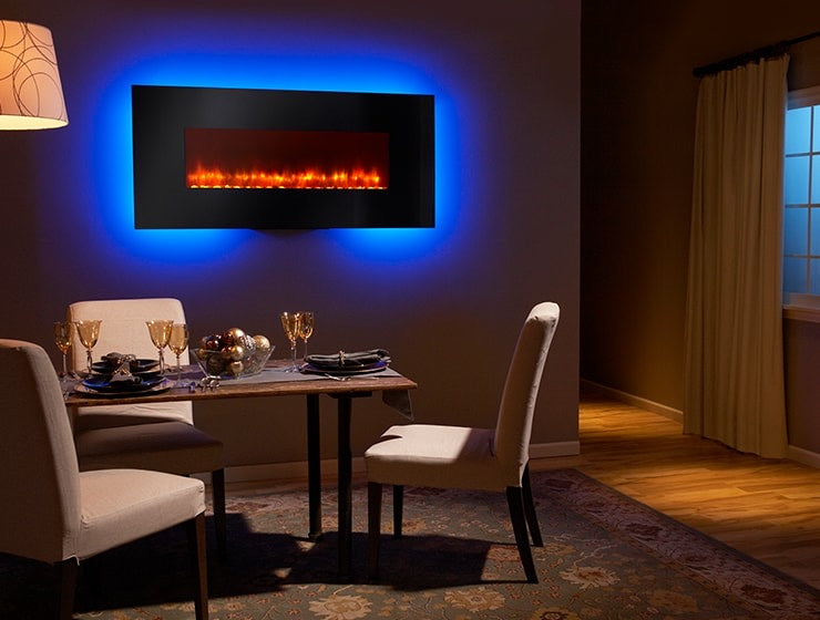 SimpliFire 58" Modern Wall-Mount Electric Fireplace