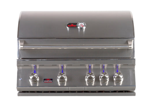 Bonfire 4 Drop-In Grill 32 inch showcasing its sleek design and stainless steel construction, perfect for outdoor cooking.