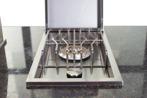 Bonfire Single Side Burner CBASSB - 12,000 BTUs, Drop-In, 304 Stainless Steel