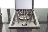 Bonfire 12,000 BTU Single Brass Side Burner - 304 Stainless Steel Drop-In Design