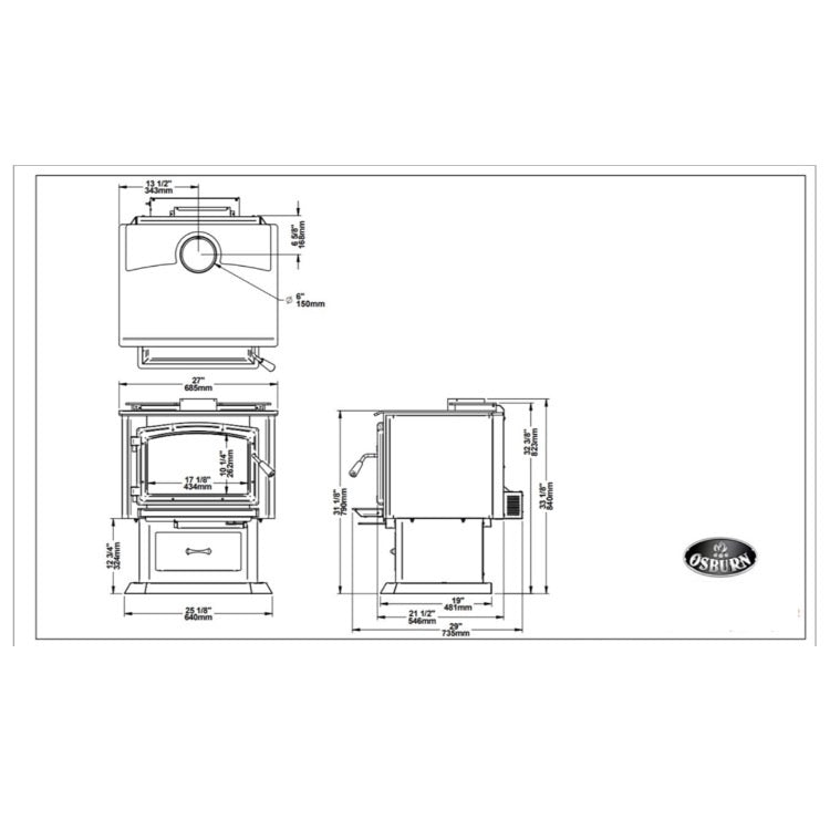 Osburn 2000 Wood Stove with Blower