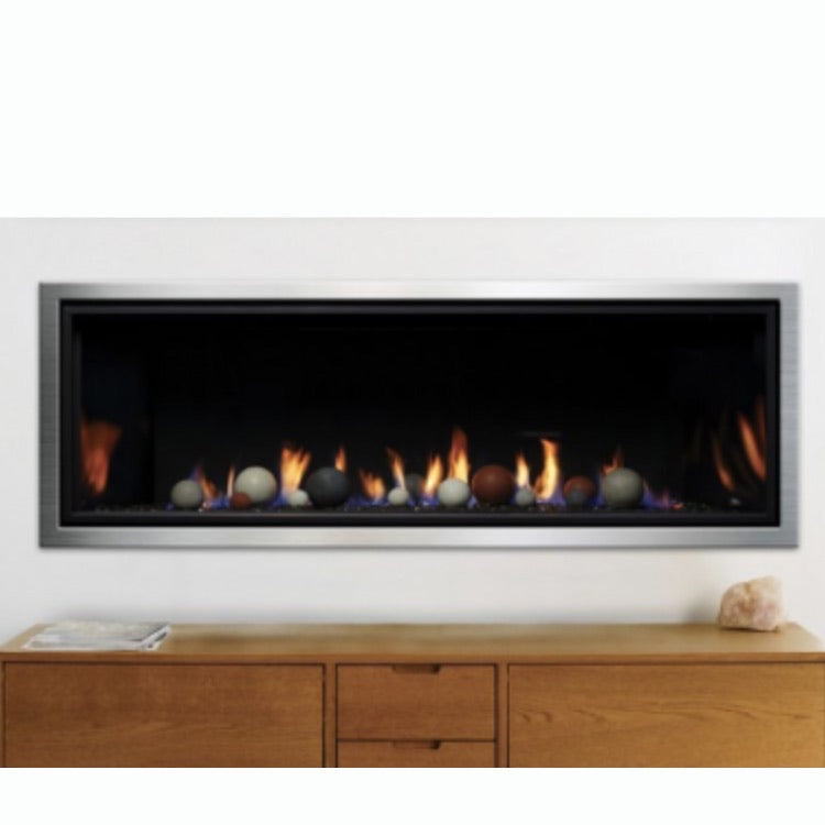 Barbara Jean Stainless Steel Surround for Linear Fireplace