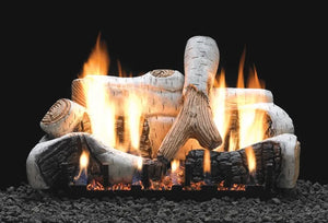 Empire White Mountain Hearth Ceramic Fiber Birch Gas Log Set