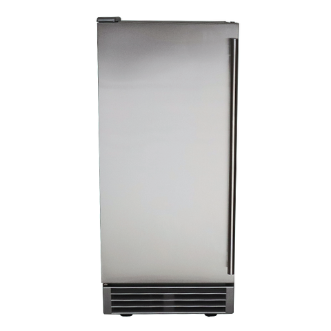 RCS Stainless Steel UL Rated Ice Maker for Outdoor Use - 26Lb Storage, 44Lbs/Day Production