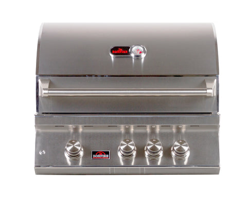 Bonfire Whistler 3 28" Built-In Grill - 3 Burners, Infrared Rear Burner and Rotisserie