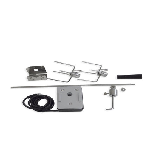 Bonfire Rotisserie Kit for grilling enthusiasts, perfect for cooking chicken and prime rib with heavy-duty design holding up to 70 lbs.