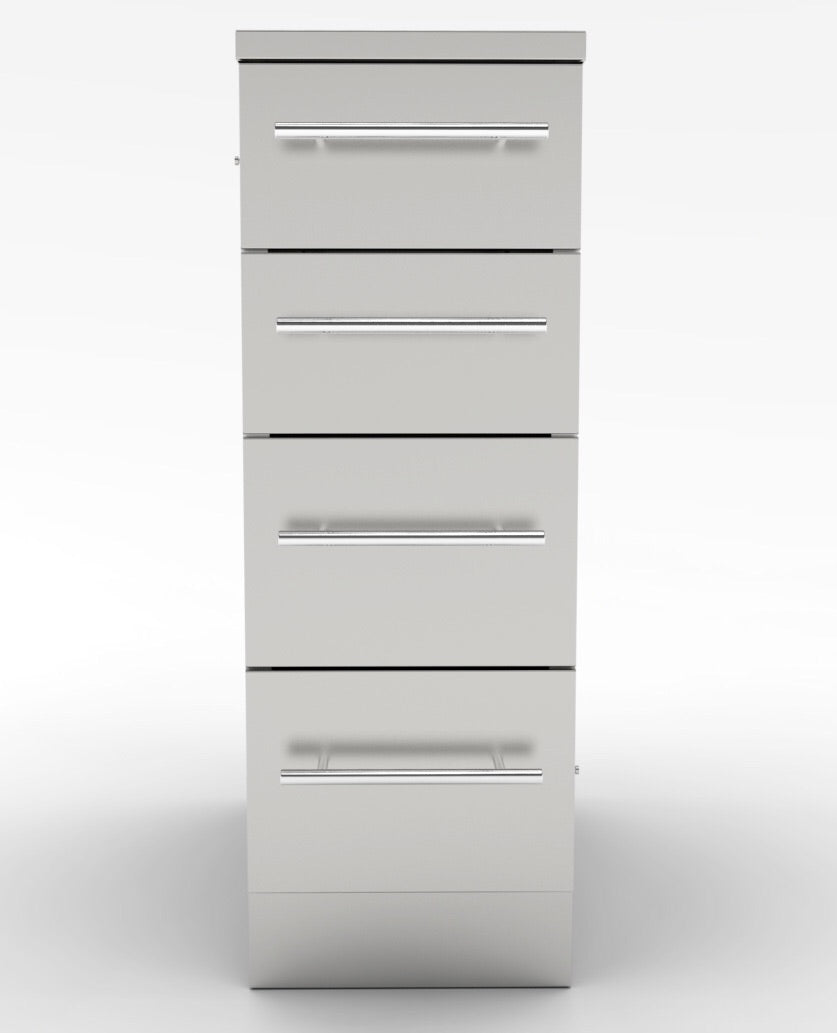 Stylish Sunstone 12" 4 Multi-Drawer Base Cabinet showcasing soft-close drawers and durable design.