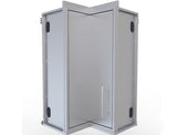 Sunstone Stainless Steel 12" x 12" Full Height 360 Swivel Door Corner Cabinet w/Three Shelves