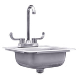 Summerset 15x15" Stainless Steel Drop-in Sink & Hot/Cold Faucet
