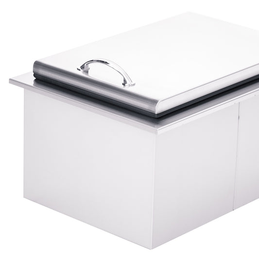 Close-up view of Summerset Drop-in Cooler highlighting the durable stainless steel construction and elegant finish.